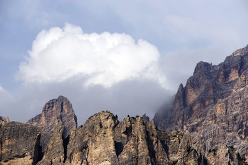 Alpine landscape of Cristallo Group, Dolomites, Italy