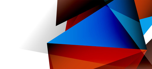 Triangle geometric background in trendy style on light background. Retro vector illustration. Colorful bright. Trendy modern style. Vector business illustration.