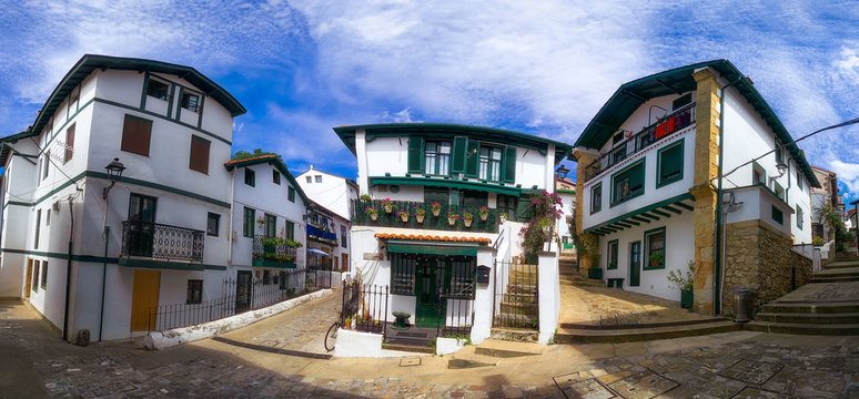 Beautiful Panorama of Puerto Viejo of Algorta with narrow streets