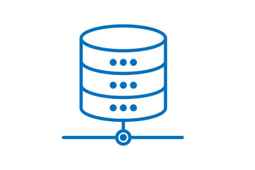 Cloud based database or server icon vector