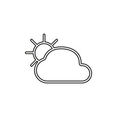 Cloud and sun - weather forecast icon, seasons