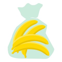 Banana pack icon. Flat illustration of banana pack vector icon for web design