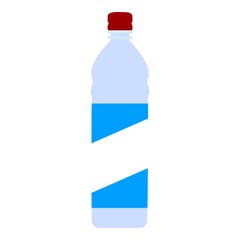 Water bottle icon. Flat illustration of water bottle vector icon for web design