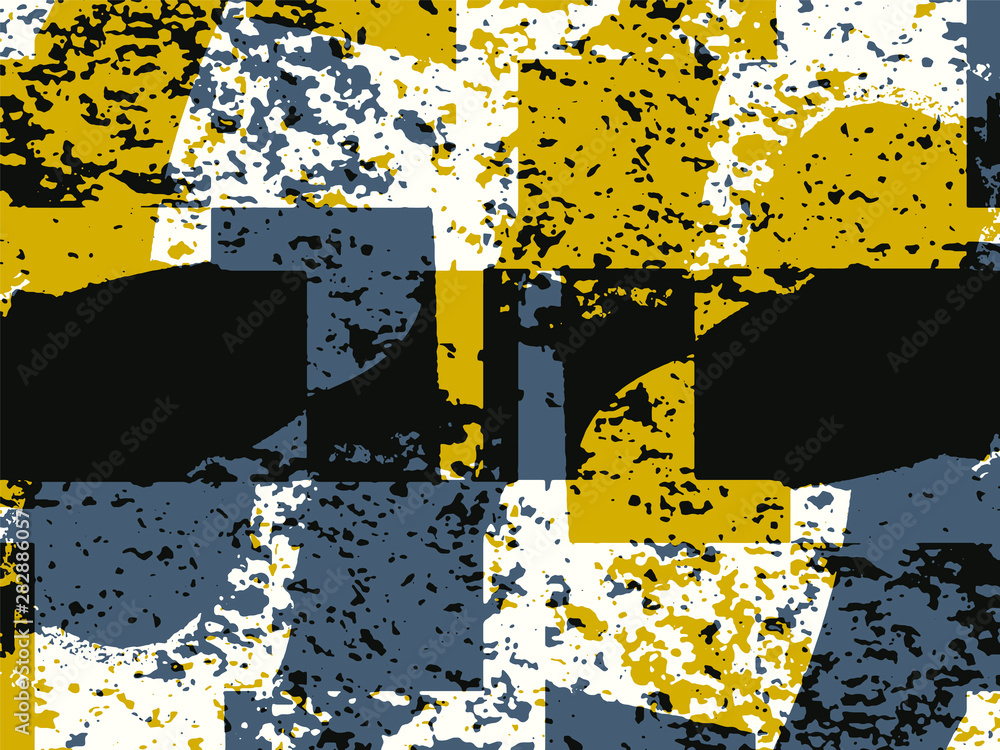 Poster abstract grunge vector background. color composition of irregular overlapping graphic elements.
