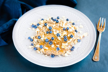 vegan pancake with blueberries