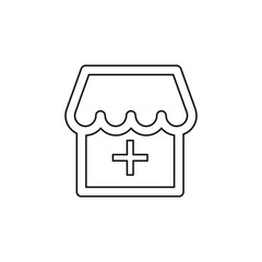 drugstore pharmacy sign - medical symbol