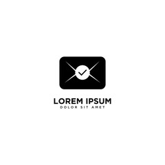 Mail Check Design Vector, Communication Simple Vector