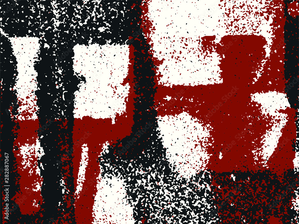 Poster abstract grunge vector background. color composition of irregular overlapping graphic elements.