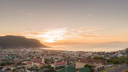 Foto op Plexiglas Morning view of Fish Hoek, peninsula, Cape Town, South Africa © AnneSophie