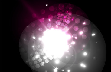 Glowing neon light. Holiday decoration.