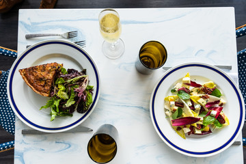 Food on table in restaurant