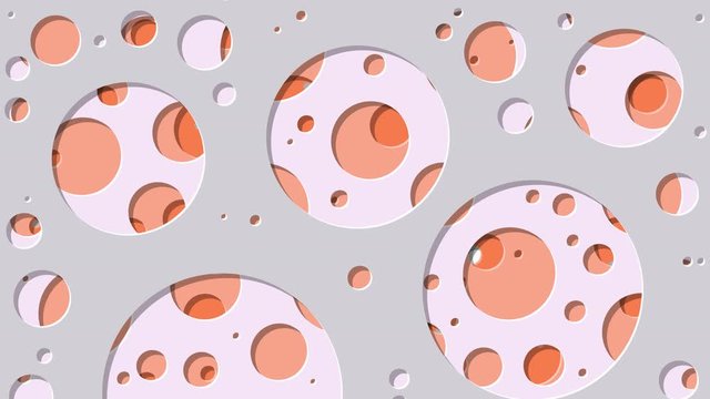 Abstract Generative Art color distributed circles holes background video