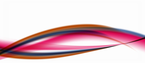 Line wave art illustration on light backdrop. Vector abstract design banner template. Business template