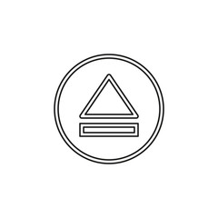 vector eject button icon - media symbol