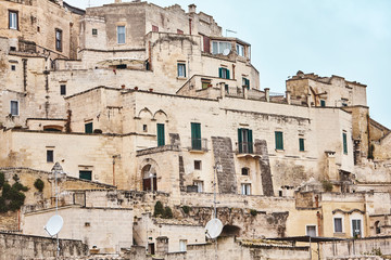 Fototapeta premium Breathtaking view of the ancient town of Matera, southern Italy.