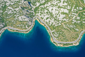 Birds Eye view on Dalmatia County, Croatia