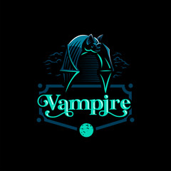 The bat flies at night