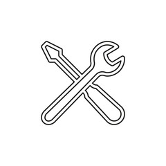 vector tools sign - maintenance symbol