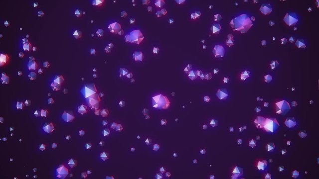 many shiny crystals random rotating fading in color space animation glamour background new quality universal motion dynamic animated colorful joyful cool 4k stock video footage