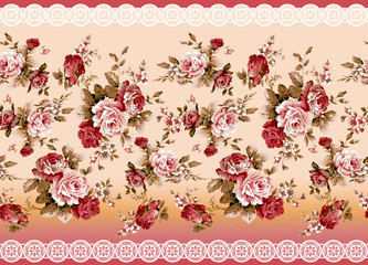 abstract vintage floral border flower background
