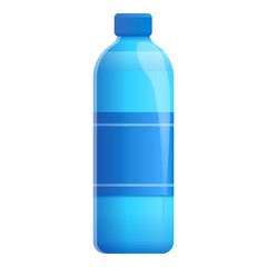 Eco aqua bottle icon. Cartoon of eco aqua bottle vector icon for web design isolated on white background