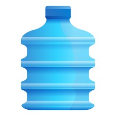 Natural aqua bottle icon. Cartoon of natural aqua bottle vector icon for web design isolated on white background