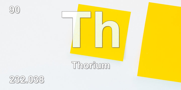 Thorium chemical element  physics and chemistry illustration backdrop