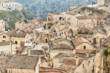 Obraz premium Breathtaking view of the ancient town of Matera, southern Italy.