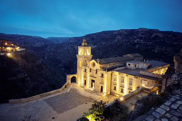 Breathtaking view of the ancient town of Matera, southern Italy.