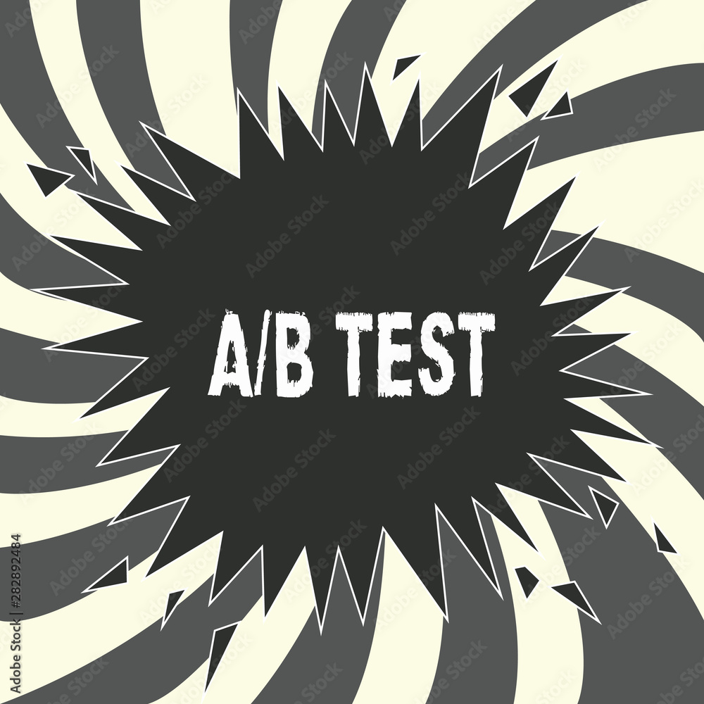 Poster conceptual hand writing showing a b test. business photo showcasing simple short questionnaire resea