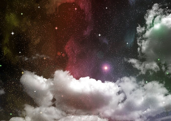 galaxy in a free space. 3D rendering