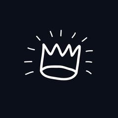 crown doodle icon