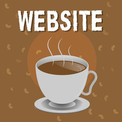 Conceptual hand writing showing Website. Business photo text Related web pages located under single domain name Internet.