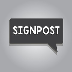 Text sign showing Signpost. Conceptual photo sign giving information such direction and distance nearby town.