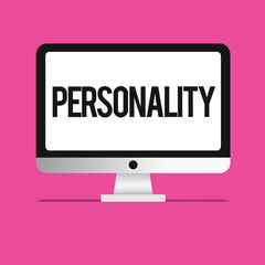 Conceptual hand writing showing Personality. Business photo text Characteristics Qualities form individual distinctive character.