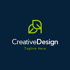 Green Leaf Icon Vector Illustrations, Abstract green leaf logo icon vector design. Landscape design, garden, Plant, nature and ecology vector logo. Ecology Happy life Logotype concept icon.