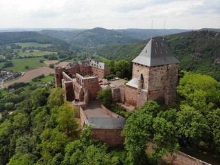 Fototapeta na wymiar Burg Nideggen, Luftbild