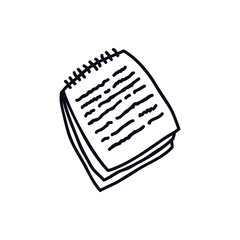 notebook doodle icon