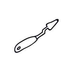palette knife doodle icon