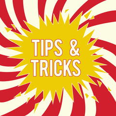 Word writing text Trips and Tricks. Business concept for Recommendations for happy journey safe comfortable vacation.