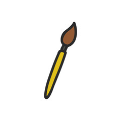 paint brush doodle icon