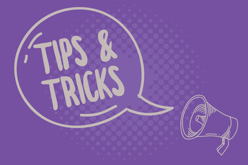 Text sign showing Trips and Tricks. Conceptual photo Recommendations for happy journey safe comfortable vacation.