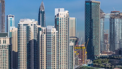 Fototapeta na wymiar Beautiful skyline of Dubai downtown with modern architecture.