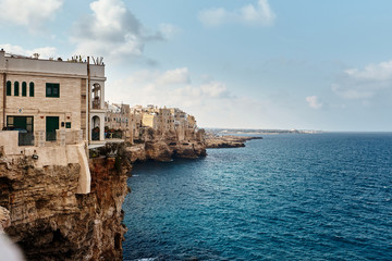 Beautiful scenery of Polignano a Mare, town in the province of Bari, Puglia.