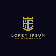 Inspiring company logo designs from the initial letters HE logo icon. -Vectors