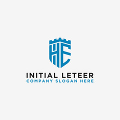 Inspiring company logo designs from the initial letters HE logo icon. -Vectors