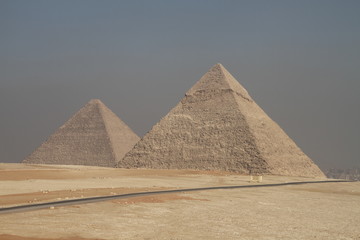 Fototapeta na wymiar The Pyramids at Giza, near Cairo, Egypt