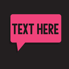 Writing note showing Text Here. Business photo showcasing Blank space to put message express feelings template for writing.