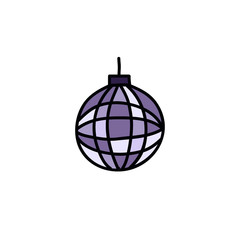 disco ball doodle icon