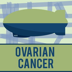 Fototapeta premium Writing note showing Ovarian Cancer. Business photo showcasing abnormal cells in the ovary begin to multiply out of control.